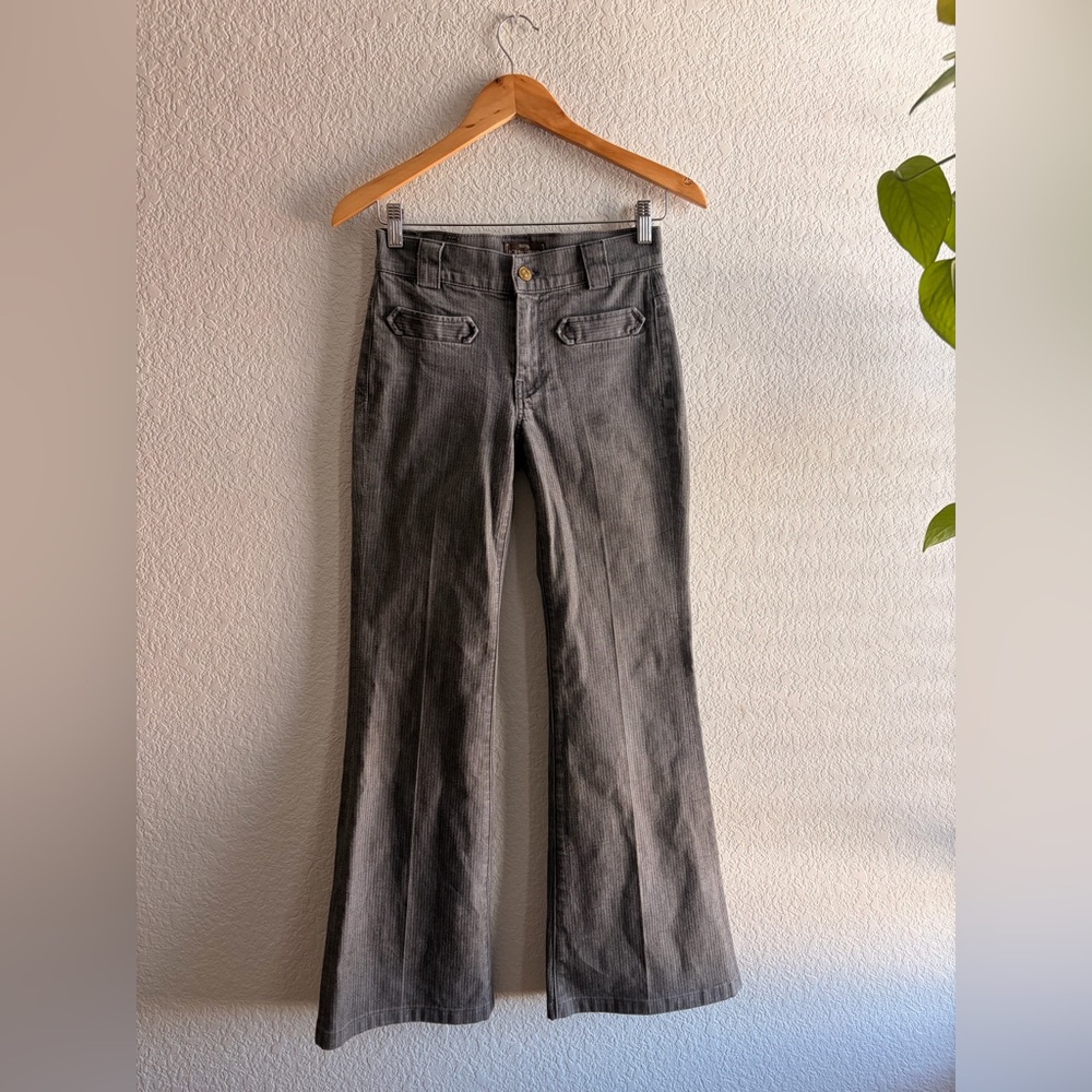 Y2K low rise 7 For All Mankind gray flare jeans - 26” Waist